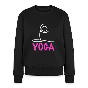 Yoga Figure - Pull Premium bio Femme - noir - Devant - Julia (174cm)