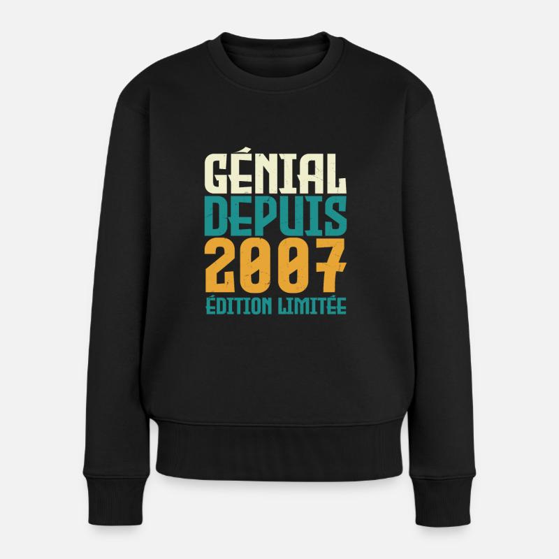 Génial depuis 2007 - Pull Premium bio Femme - noir