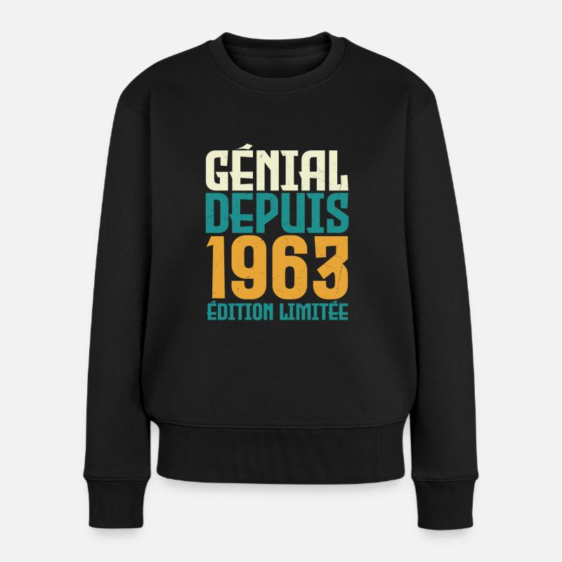 Génial depuis 1963 - Pull Premium bio Femme - noir