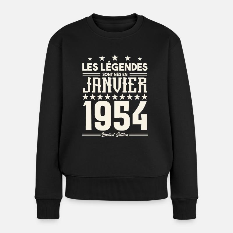 Geburtstagsgeschenk Januar 1954. Januar 1954. - Frauen Premium Bio Pullover - Schwarz