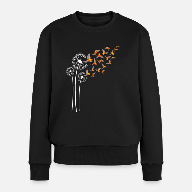 Conure Fleur de pissenlit pour pissenlits et perroquets - Pull Premium bio Femme - noir