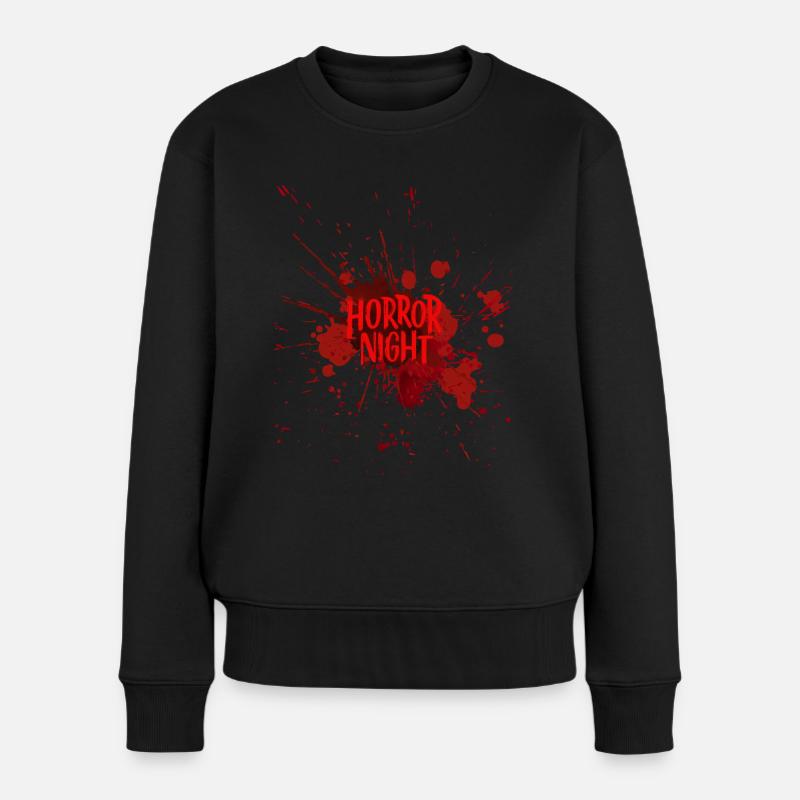 HORRORNIGHT - Frauen Premium Bio Pullover - Schwarz