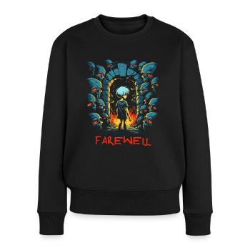 Take care! Farewell and a child of the dungeon - Women's Premium Organic Jumper - black - Front - Julia (174cm)