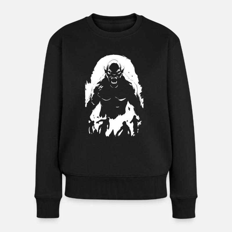 Créature d’horreur apocalyptique semblable à Armageddon - Pull Premium bio Femme - noir