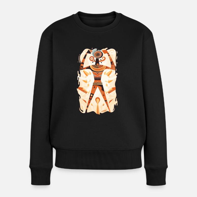 Uralte Kultur: Höhlenmalereien - Frauen Premium Bio Pullover - Schwarz