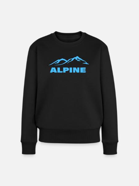 ALPINE - Frauen Premium Bio Pullover - Schwarz