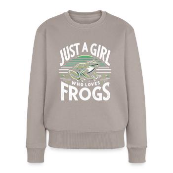 Frog Toad - Women's Premium Organic Jumper - taupe - Front - Julia (174cm)