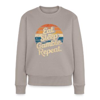 Casino Jeux de hasard Casino Las Vegas Joueurs - Pull Premium bio Femme - taupe - Devant - Julia (174cm)