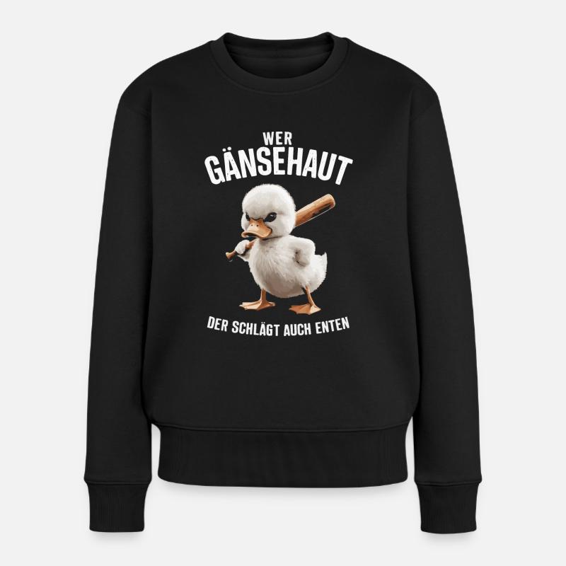 Sarkasmus Ironie Lustige Sarkastische Sprüche - Frauen Premium Bio Pullover - Schwarz