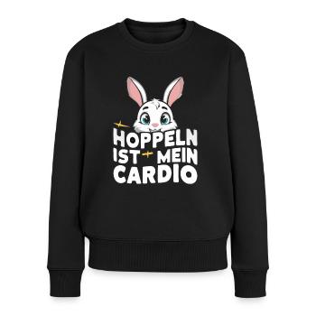 Bunny Bunnies Lapin Animal de compagnie - Pull Premium bio Femme - noir - Devant - Julia (174cm)