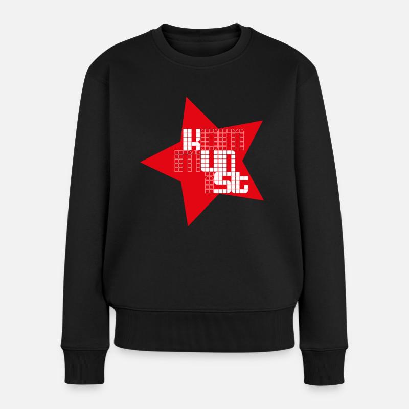 KommUNiST - Frauen Premium Bio Pullover - Schwarz