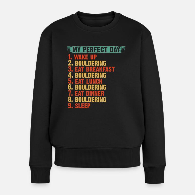 Bouldern Bouldern Geschenk - Frauen Premium Bio Pullover - Schwarz