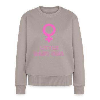 Annonce de bébé - Filles - Grossesse - Pull Premium bio Femme - taupe - Devant - Julia (174cm)