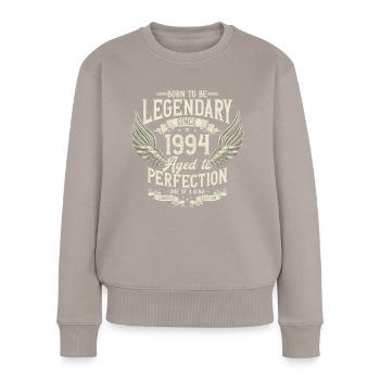 Legendary since 1994 Vintage Vintage Birthday - Women's Premium Organic Jumper - taupe - Front - Julia (174cm)