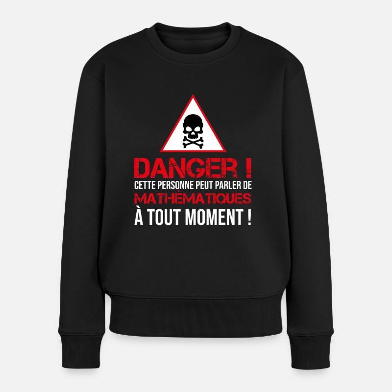 Cette personne peut parler de math à tout moment ! - Pull Premium bio Femme - noir