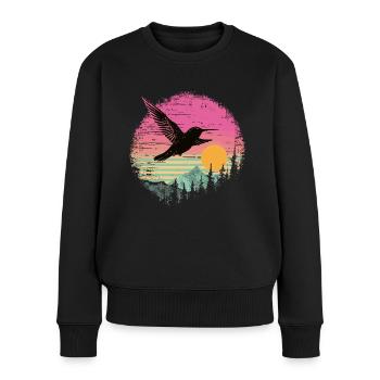 colibri, oiseau, la nature, animaux, nature sauvage, nectar - Pull Premium bio Femme - noir - Devant - Julia (174cm)