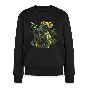 Koala Niedlicher Koalabär - Frauen Premium Bio Pullover - Schwarz - Vorne - Julia (174cm)