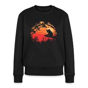 Koala Niedlicher Koalabär - Frauen Premium Bio Pullover - Schwarz - Vorne - Julia (174cm)