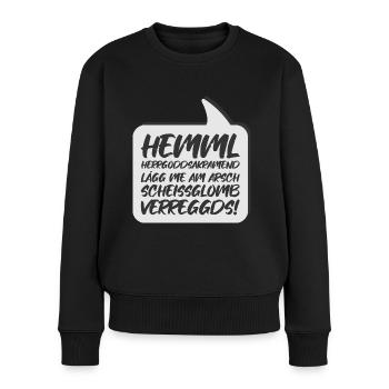 Hemml Herrgoddsakramend - Frauen Premium Bio Pullover - Schwarz - Vorne - Julia (174cm)