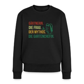 Gärtnerin Garten Gartenarbeit Gartenarbeit Gießen - Frauen Premium Bio Pullover - Schwarz - Vorne - Julia (174cm)