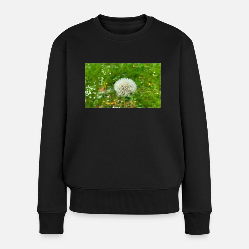 Pusteblume - Frauen Premium Bio Pullover - Schwarz