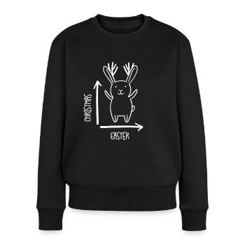Lustiges Witz Shirt für Weihnachten & Ostern - Frauen Premium Bio Pullover - Schwarz - Vorne - Julia (174cm)
