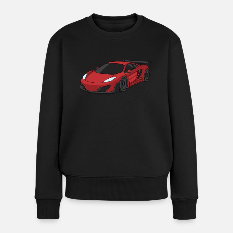 Sportwagen rennen - Frauen Premium Bio Pullover - Schwarz