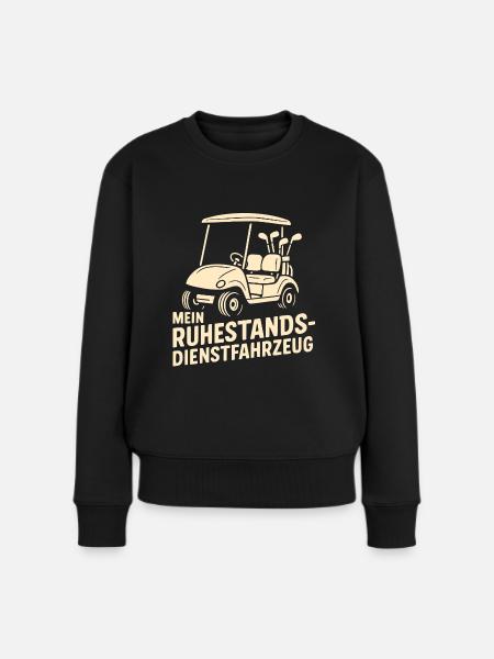 Golfer Golferinnen Ruhestand Rente Geschenk - Frauen Premium Bio Pullover - Schwarz