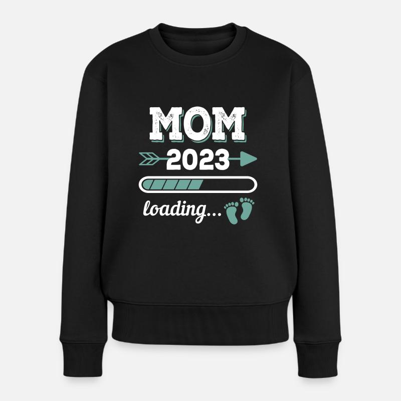 Maman 2023 Chargement du cadeau future mère - Pull Premium bio Femme - noir