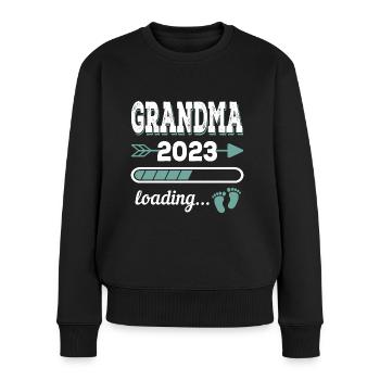 Grandma 2023 Loading Grandma Grandmother Gift - Women's Premium Organic Jumper - black - Front - Julia (174cm)