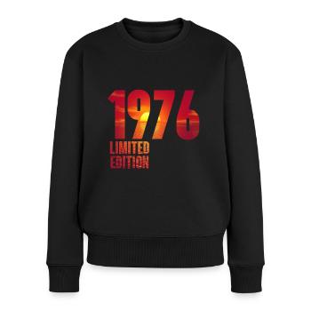 1976 - Frauen Premium Bio Pullover - Schwarz - Vorne - Julia (174cm)