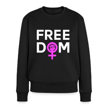 Freedom Frauen Power Feminin - Frauen Premium Bio Pullover - Schwarz - Vorne - Julia (174cm)