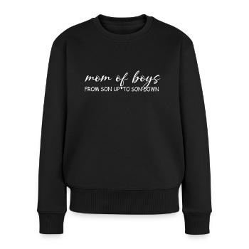Boy Mama Shirt, From Son Up to Son Down Shirt - Pull Premium bio Femme - noir - Devant - Julia (174cm)