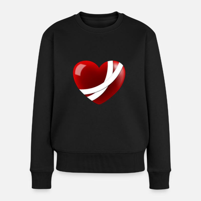 Cœur blessé - Pull Premium bio Femme - noir