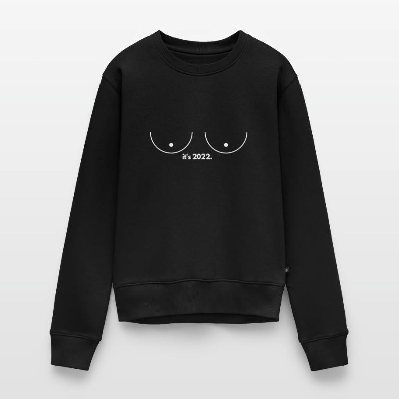 Boobs funny gift Brüste Nippel Statement Frauen Premium Bio Pullover