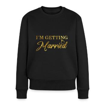 Mariée JGA - Je me marie - Pull Premium bio Femme - noir - Devant - Julia (174cm)