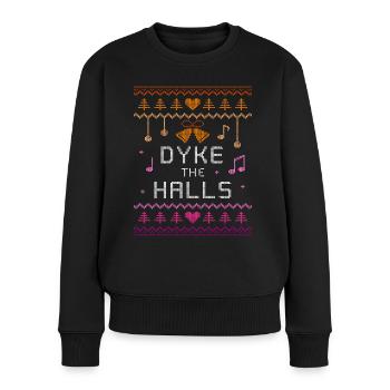 Deck the halls Lesbian Ugly Noël Sweater - Pull Premium bio Femme - noir - Devant - Julia (174cm)