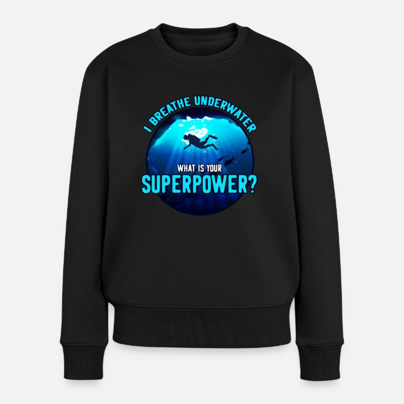 Scuba Diving Tauchsport Taucher Geschenk - Frauen Premium Bio Pullover - Schwarz