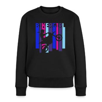 Bikergirl Wheelie Biker-Girl Motocross Biker Girl - Women's Premium Organic Jumper - black - Front - Julia (174cm)
