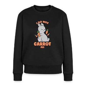 Möhren Wortspiel lustig Hase Mohrrübe Karotte - Frauen Premium Bio Pullover - Schwarz - Vorne - Julia (174cm)