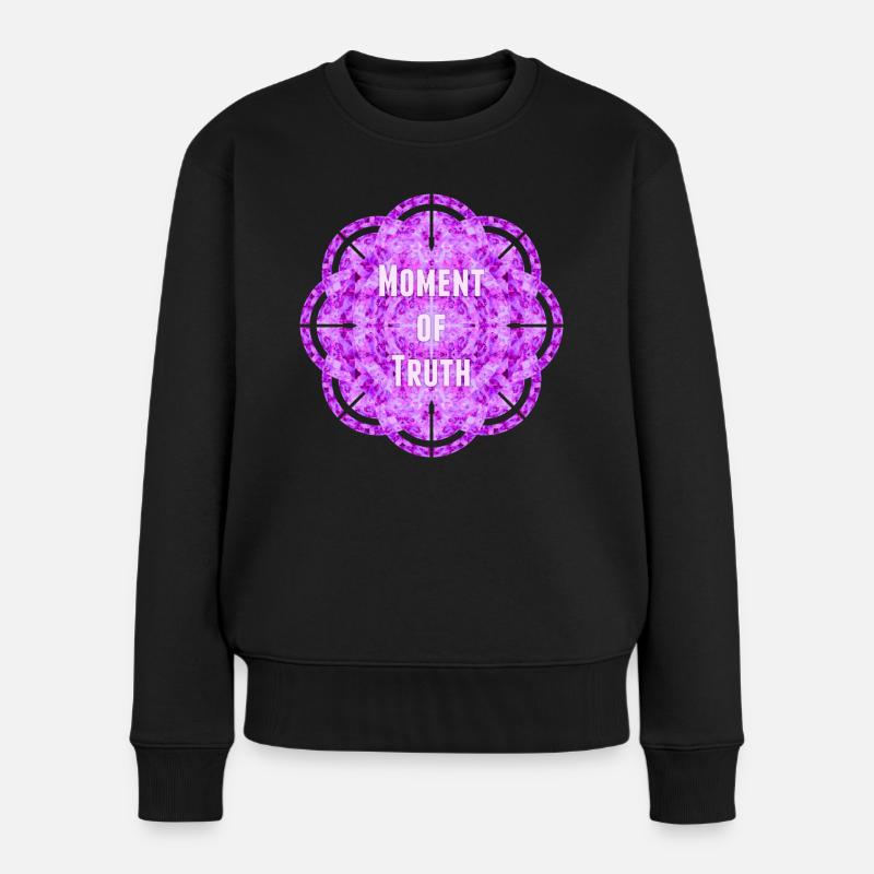 Moment der Wahrheit - Frauen Premium Bio Pullover - Schwarz