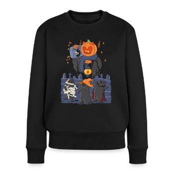 Dancing Cats Halloween - Women's Premium Organic Jumper - black - Front - Julia (174cm)
