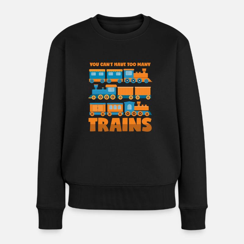 Collectionneur de trains: Trop de trains - Pull Premium bio Femme - noir