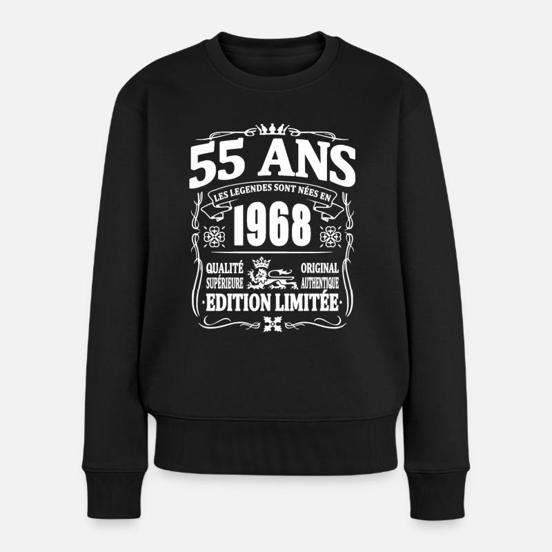 Edition limitée anniversaire 1968 - 55 ans - Pull Premium bio Femme - noir