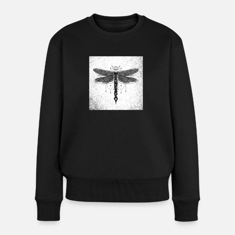 wednesday dragonfly - Women's Premium Organic Jumper - black