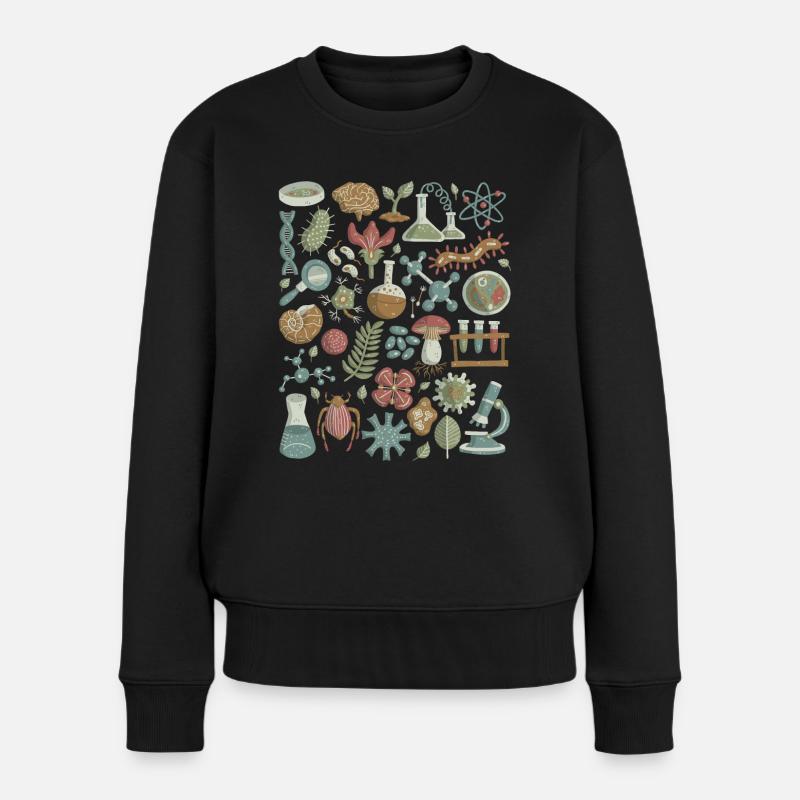 Biologie - Frauen Premium Bio Pullover - Schwarz