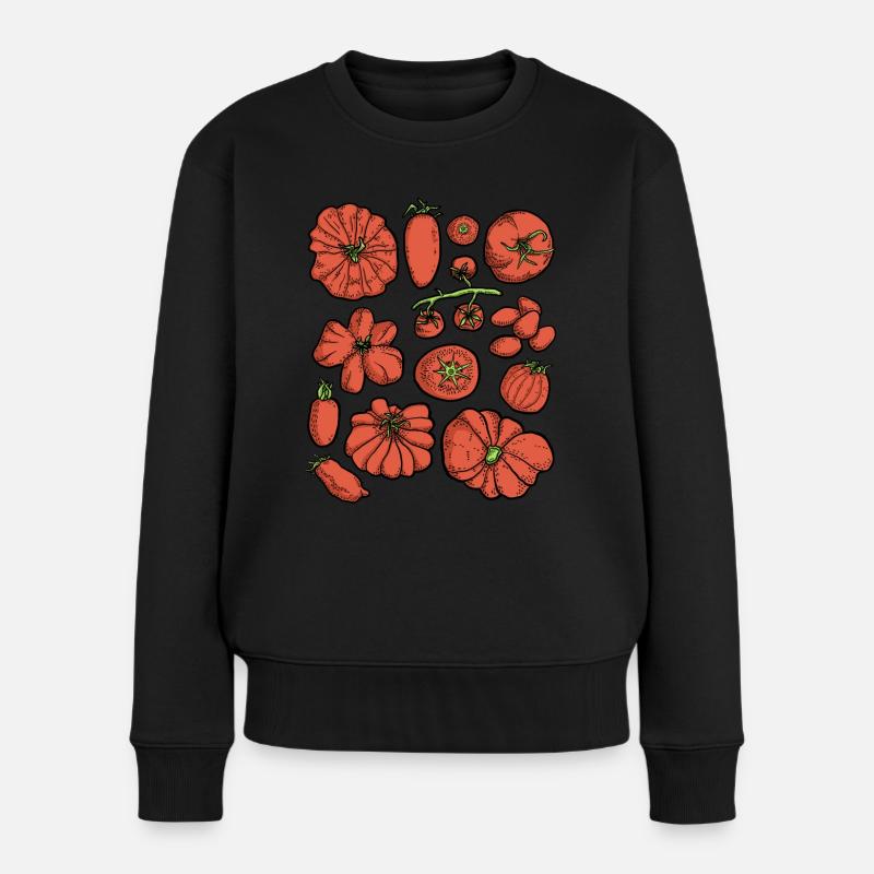 Tomaten - Frauen Premium Bio Pullover - Schwarz