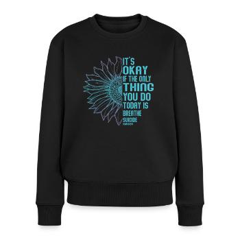 Suicide Prevention Awareness - Women's Premium Organic Jumper - black - Front - Julia (174cm)