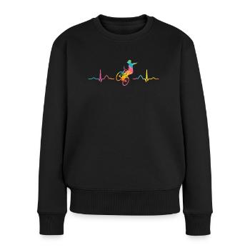 Kunstradfahren Kunstradfahrer - Frauen Premium Bio Pullover - Schwarz - Vorne - Julia (174cm)