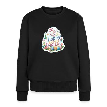 Hoppy Easter Colorful Easter Greetings - Women's Premium Organic Jumper - black - Front - Julia (174cm)